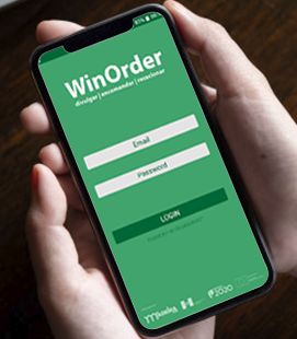 Ecrã do WinOrder App
